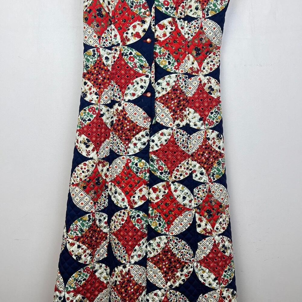 Vintage Nancy Bee Patchwork Pinafore Antique Quil… - image 2